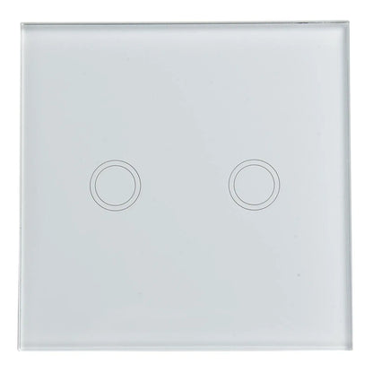 2-Gang Touch Switch Touch Dimmer Switch Office Lighting Home Decor 30 -90 Brightness Dimming No Neutral Wire Required