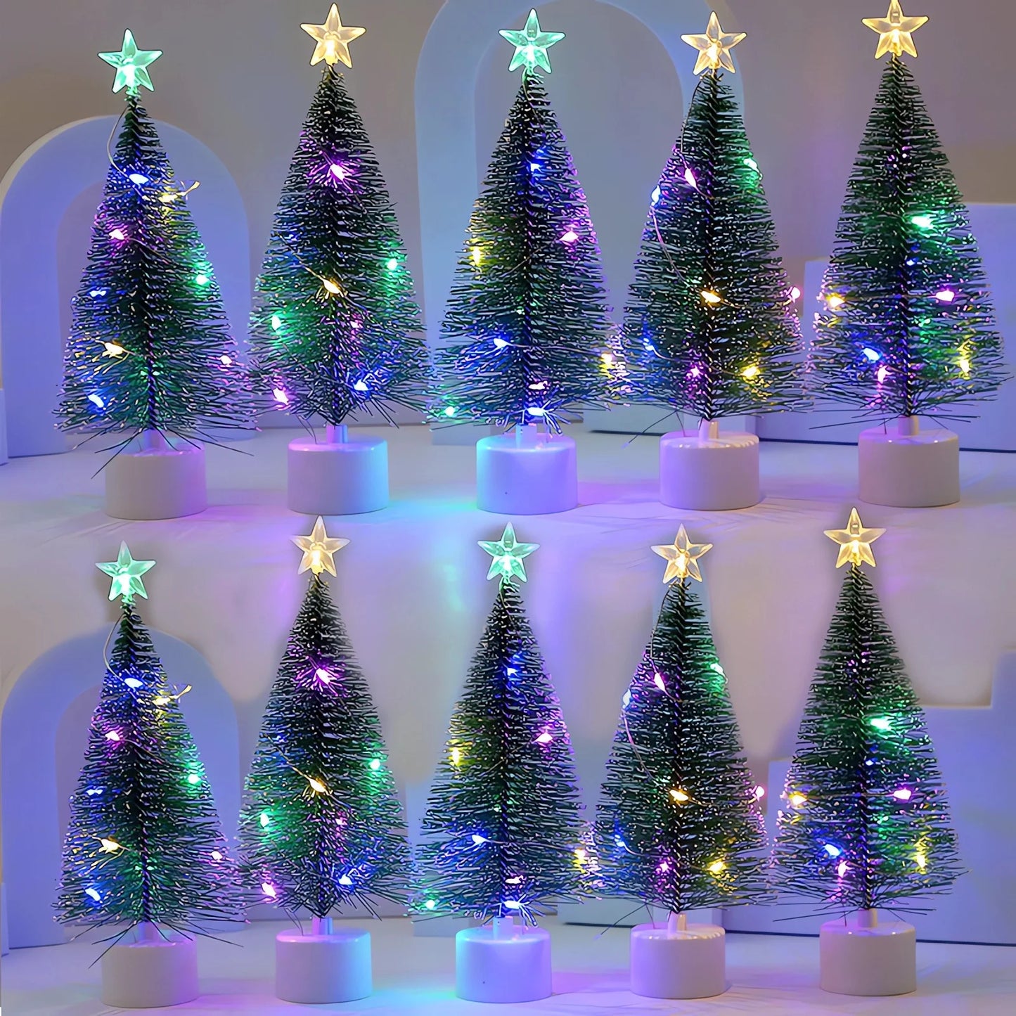 1/3PCS Christmas Tree Night Light Pine Needle String Lights Battery Powered for Home Desktop Decor New Year Party Gift Decor
