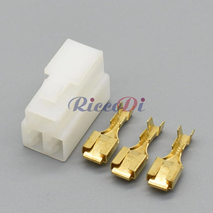 6.3mm 3 Pin Automotive Electrical Connector Terminal Plug Kit DJ7031-6.3-11/21 For Motorcycle E-Bike and Car
