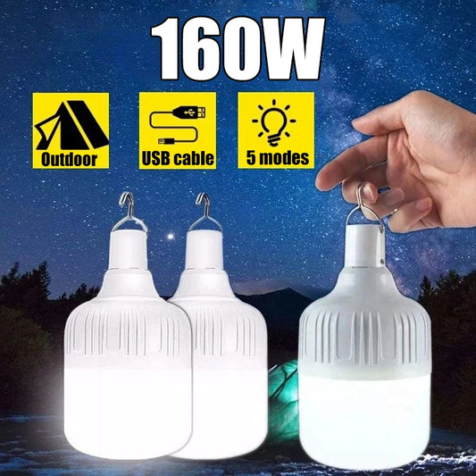 Usb Rechargeable Led Bulb Outdoor Portable Camping Picnics Light Bulb Emergency Lighting Flashlight Lights Hanging Tent Lantern