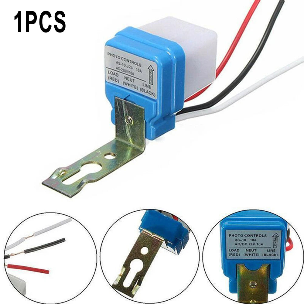 Automatic Photo Control Switch Garden Port Road Lighting Factories AC DC 12-220V 5*4.2*3.3cm Blue Controller Switch