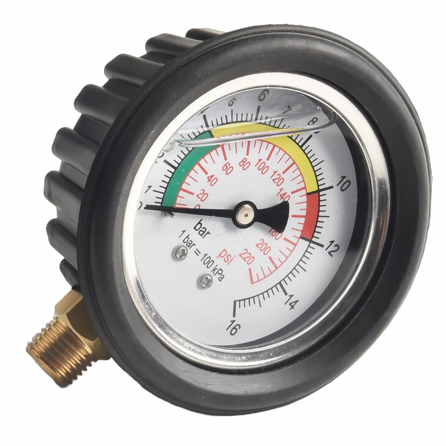 0–220psi Car Tire Air Pressure Gauge for Inflator Pump, Tire Repair Tool with 11mm & 13mm Thread Diameter