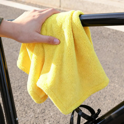 Multifunction Absorbent Microfiber Car Wash Towel Drying Cloth Rag for Auto Detailing Cleaning Polishing Waxing 45x30cm Yellow