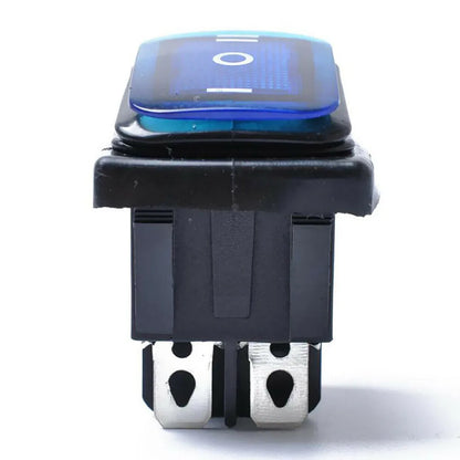 Pack of 2 6 Pin Rocker Switch On Off On DPDT 3 Position 16A 250V AC with Blue LED for Car and Boat Electrical Systems