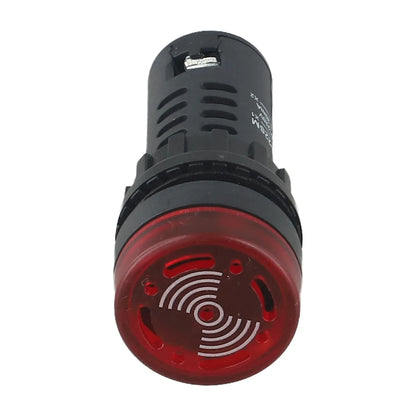 22mm Sound & Light Alarm — AD16-22SM Red LED Buzzer, AC/DC 12V/24V/220V