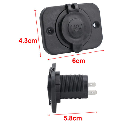 1pcs Waterproof 12V Car Socket USB Charger Power Adapter Socket With Cable For Ships Motorcycles Boats Lawn Mowers Tractors