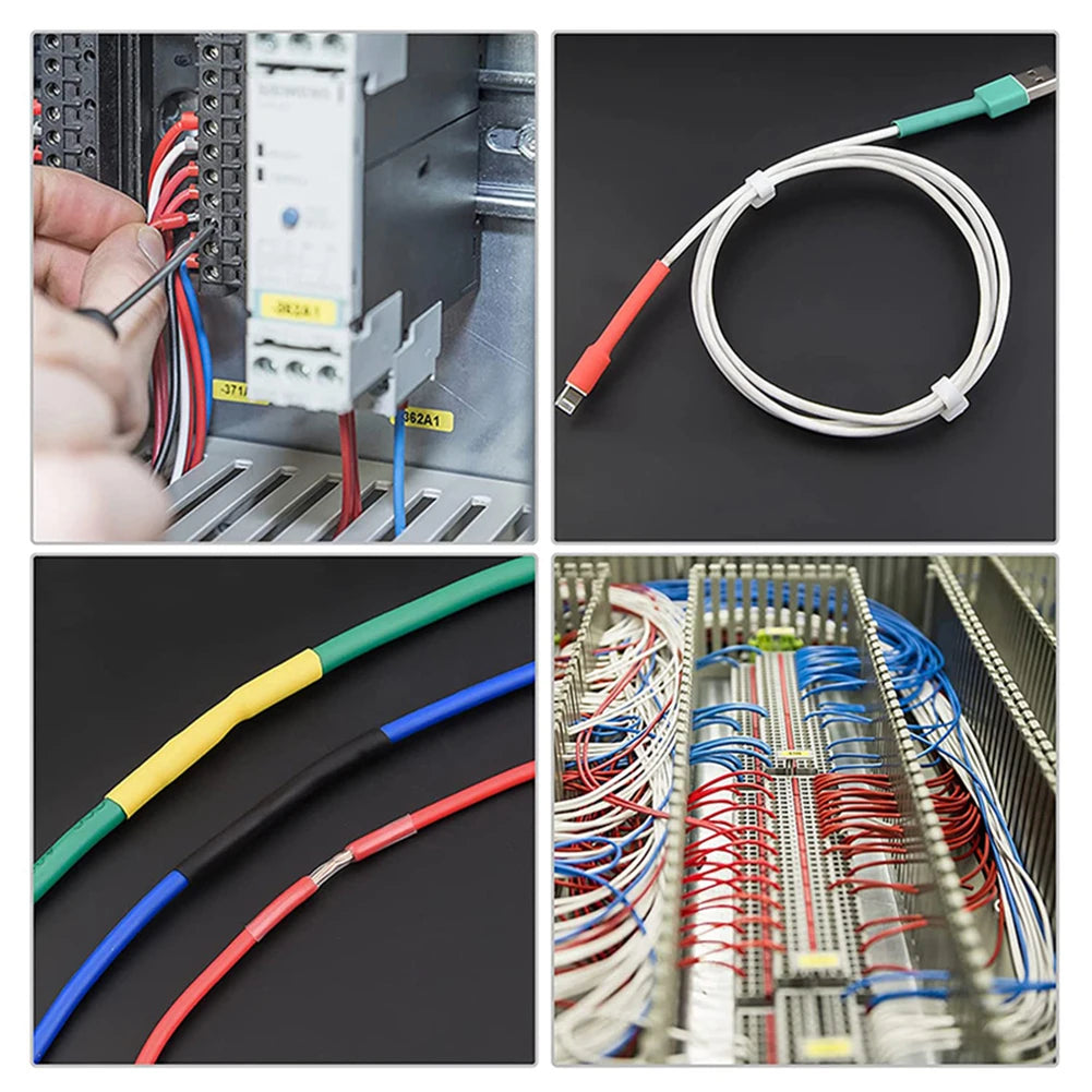 328PCS Heat Shrink Tubing Set 2:1 Shrink Ratio Heat Shrink Cable Sleeve 8 Sizes Electrical Equipment & Supplies Accessories