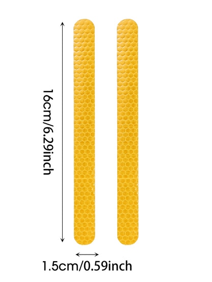 Car Reflective Safety Strip Stickers Rearview Mirror Warning Tape 6/2PCS