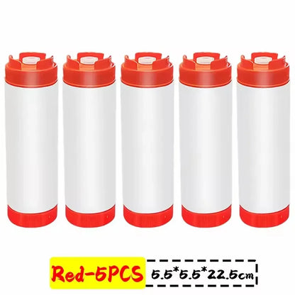 16oz Double Ended Sauce Squeeze Bottle Salad Dressing Dispenser