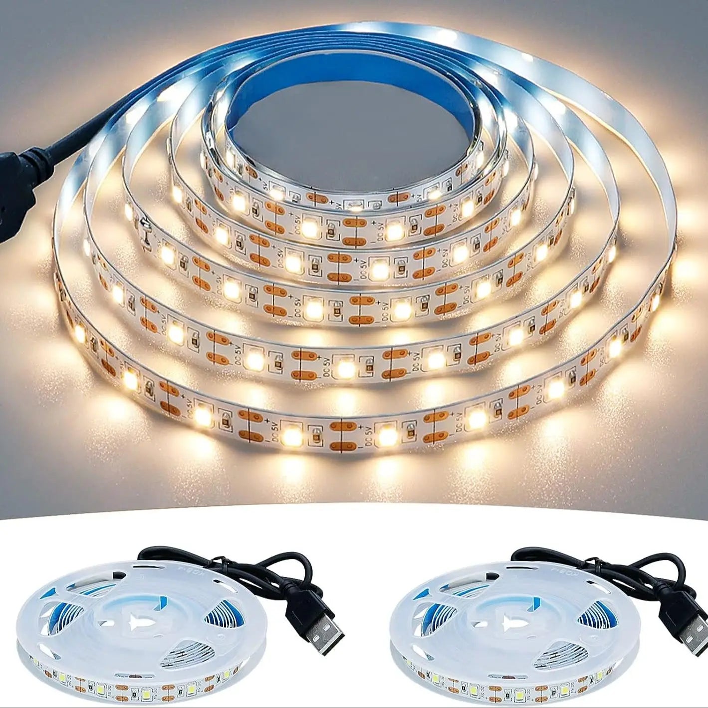 DC5V USB 2835 LED Strip Light White Warm White TV Background Lighting