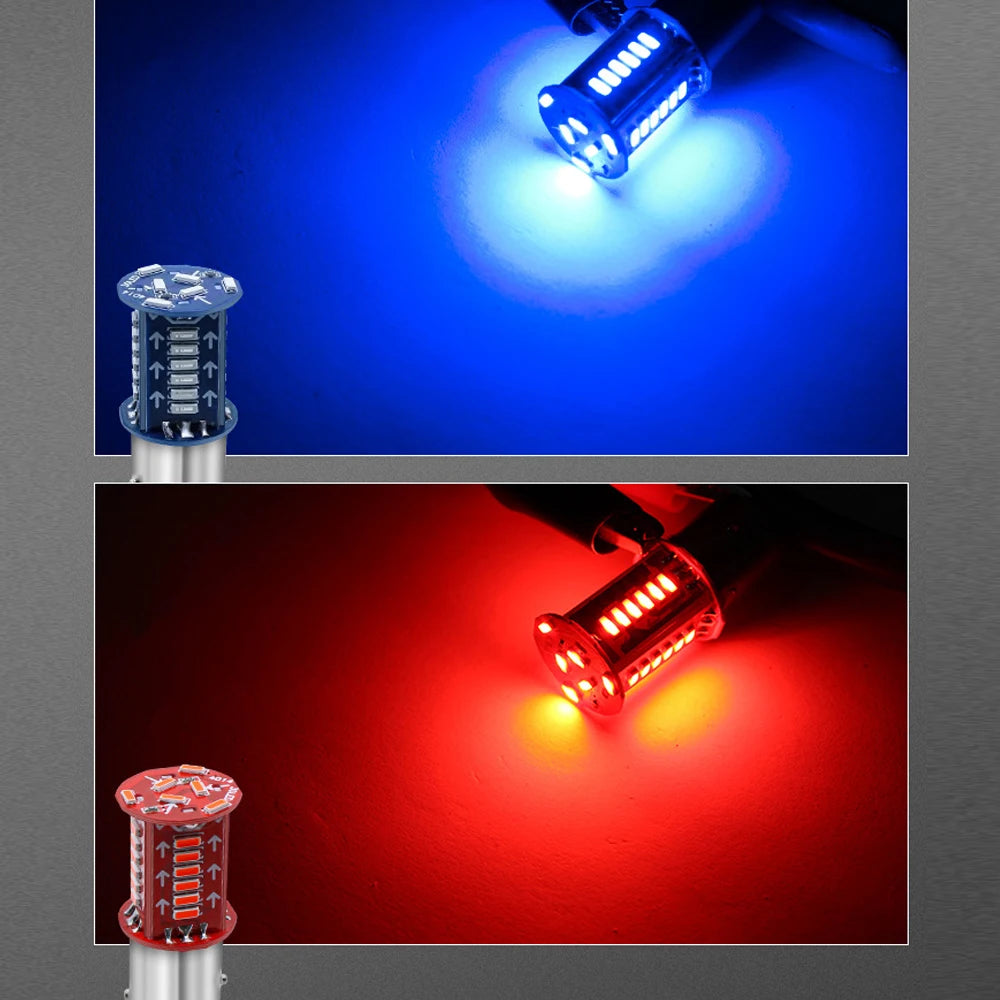 1/4pcs 1157 Strobe Brake Light Streamer BAY15D P21/5W DRL Reversing Parking Turn Signal Stop Tail Lamp for Auto Motorcycle