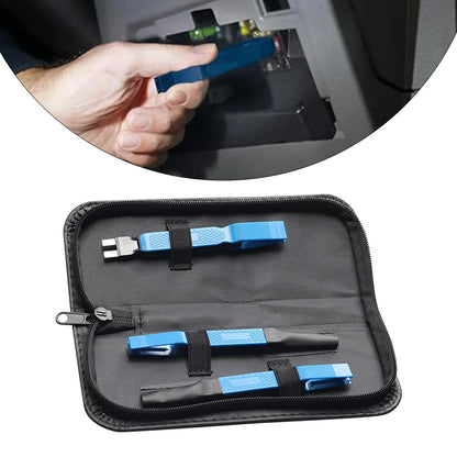 Diamond Coating Terminal Cleaner Kit On-vehicle Fuse Replacement Silver Fits Standard And Mini Fuses Textured Plastic Handles