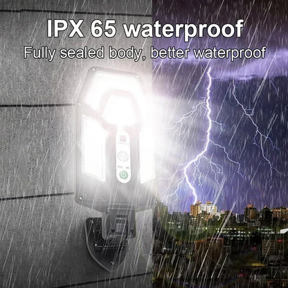 Powerful LED Solar Courtyard Wall Lamp Rechargeable Light Human Body Induction Garden Terrace Garage Door Street Lighting