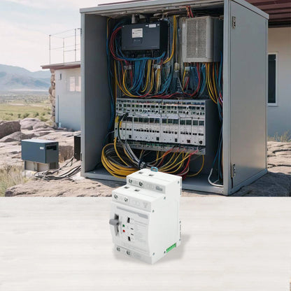 Dual Power Electrical Transfer Switch for ATS 2P 63A 220V Designed for Generator Use to Automatically Manage Power Sources