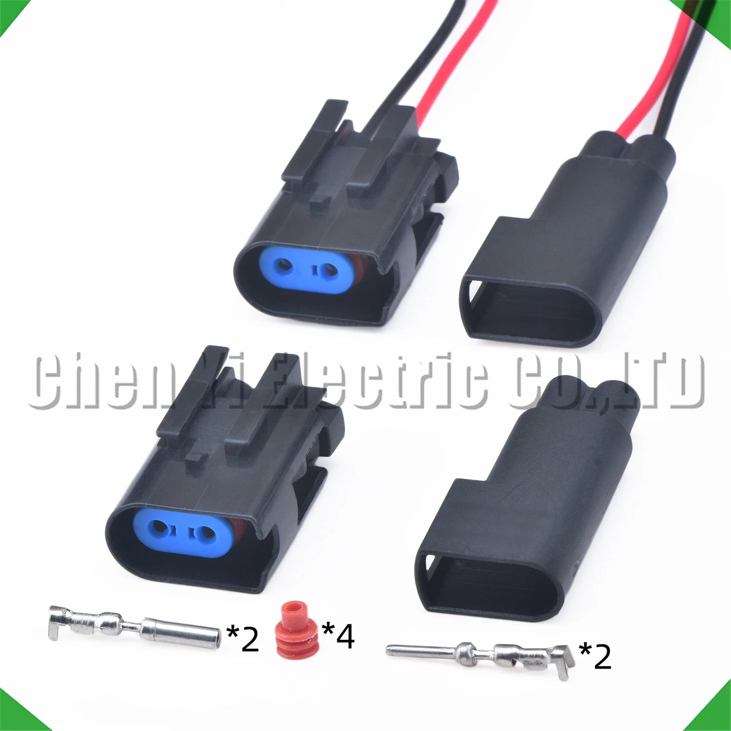 2 Pin Automobile Brake Pad Sensor Connector Wheel ABS Sensor Socket Plug Wire Harness 5-1437710-5 2-1437712-5 5-1437710-6