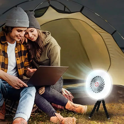 3 in 1 LED Fan Light Camping Tent Lamp USB Charging Portable Lantern