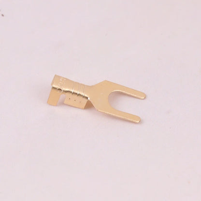 50pcs U-Shaped Brass Grounding Lug Fork Terminal Connector