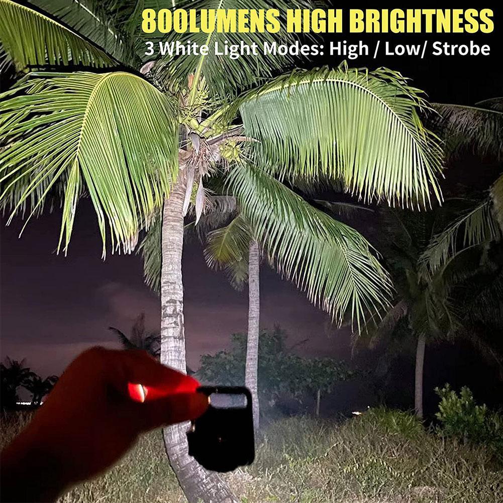 Mini Portable Led Flashlight USB Rechargeable Keychain Light Pocket Torch COB Work Lights Outdoor Camping Emergency Lamp Lantern