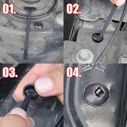 Nylon Cable Tie Buckle Fastener Clip for Car Wire Management