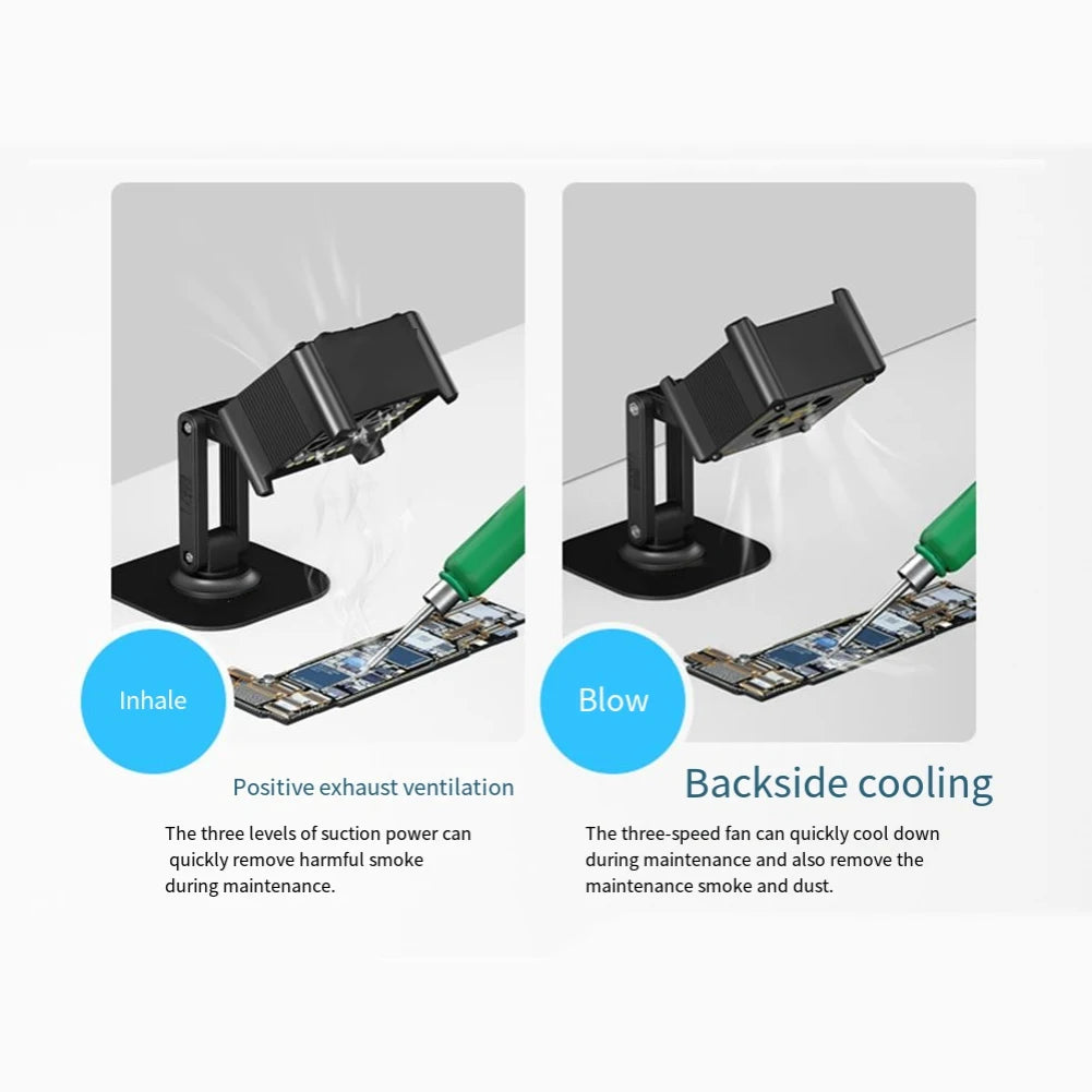 Smoke Exhaust Fan With Lighting Function Suitable For Mobile Phone Repair Weld Welding Equipment & Supplies Parts