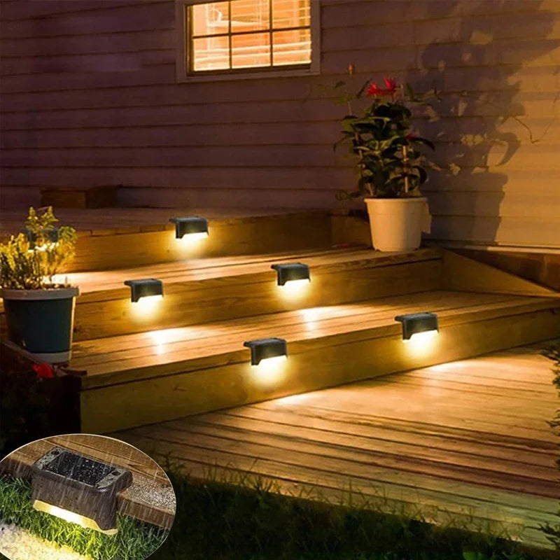 Christmas Outdoor Solar Decorative Light Deck Lights Garden Step Lamp Outdoor Balcony Fence Stairs Decoration Small Night Light