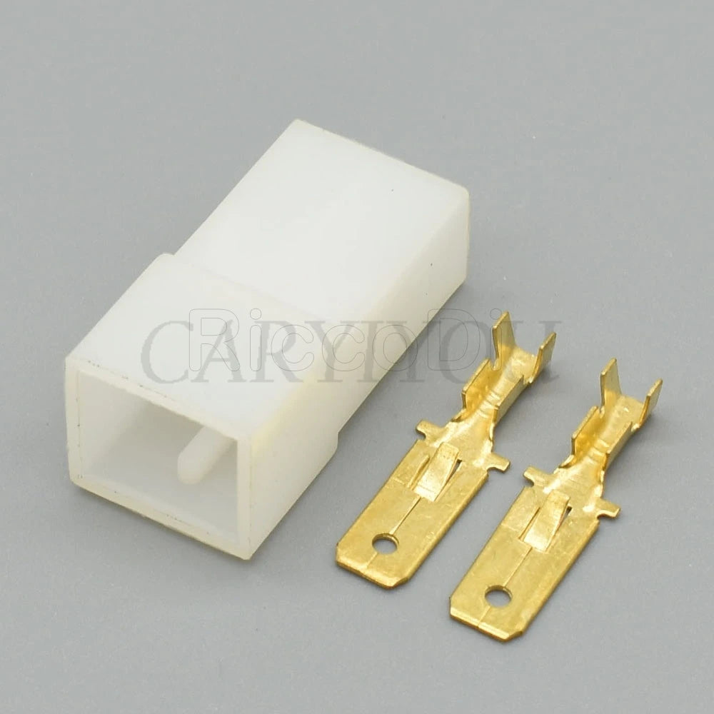 2-Pin Automotive Connector Set — Male & Female 6.3mm Socket 180924-5 / 180923-5