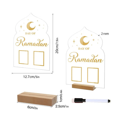 2026 Ramadan Countdown Calendar, Islamic Muslim Party Decor, Acrylic Eid Mubarak Ornament, Kareem Ramadan Decoration