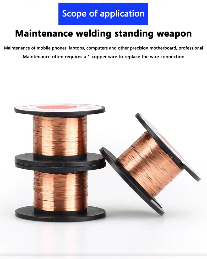 0.1mm PCB Link Wire Copper Solder for Mobile Phone & Computer Repair