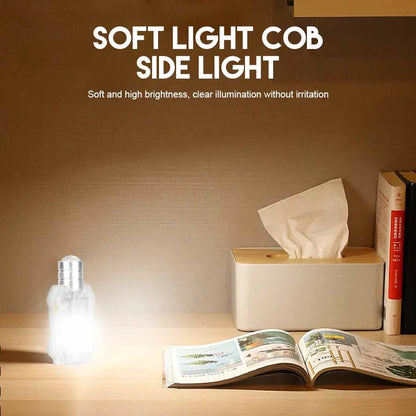 Rechargeable Powerful EDC Flashlight Portable Zoomable Floodlight with Tail Strong Mini Camping Waterproof Lantern for Hiking