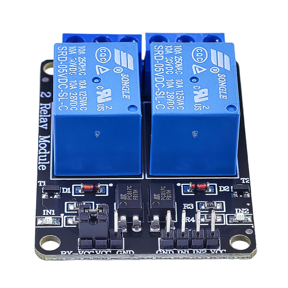 2-Channel 5V/12V Relay Module Low Level Trigger Board with Optocoupler for Arduino PIC AVR DSP ARM