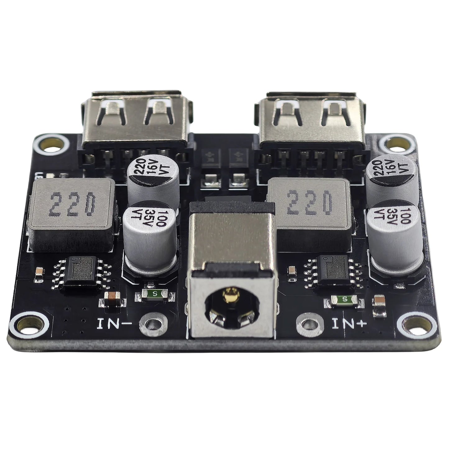 USB QC2.0/QC3.0 2-Channel DC-DC Buck Converter Module Fast Charging 6-32V to 5V/9V/12V/24V