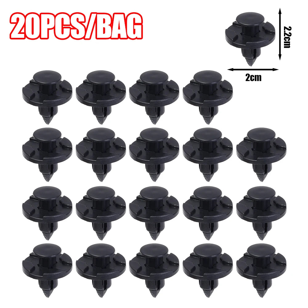 8mm Automotive Fastener Rivets Clips for Nissan Body Bumper &amp; Trim — 10–100pcs
