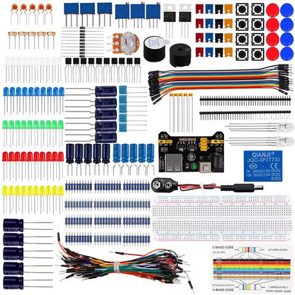 830-Point Breadboard Kit for Arduino UNO R3 with Resistors, Capacitors & Diodes