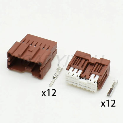 12 Pin Unsealed Connector 6098-6956 6098-6984 DJ7125B-2.2 with 15cm Wire Female Male