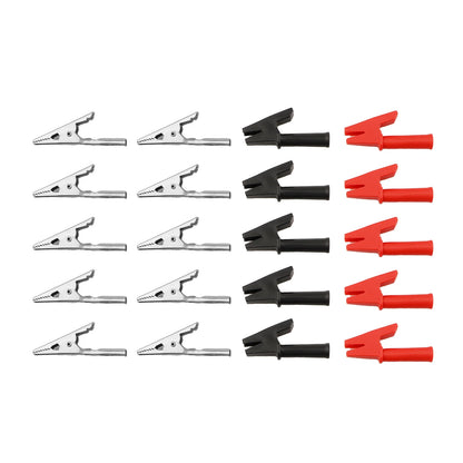 Easy Connect Crocodile Clips 2000V 30A Current Battery Connectors Black Crocodile Clips Strong Spring Mechanism
