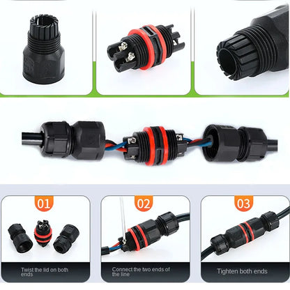 IP68 Waterproof Cable Connector I/T Type Junction Box 2-pin 3-pin 4-pin 5-pin Electrical Terminal LED Lights Wire Waterproof Box