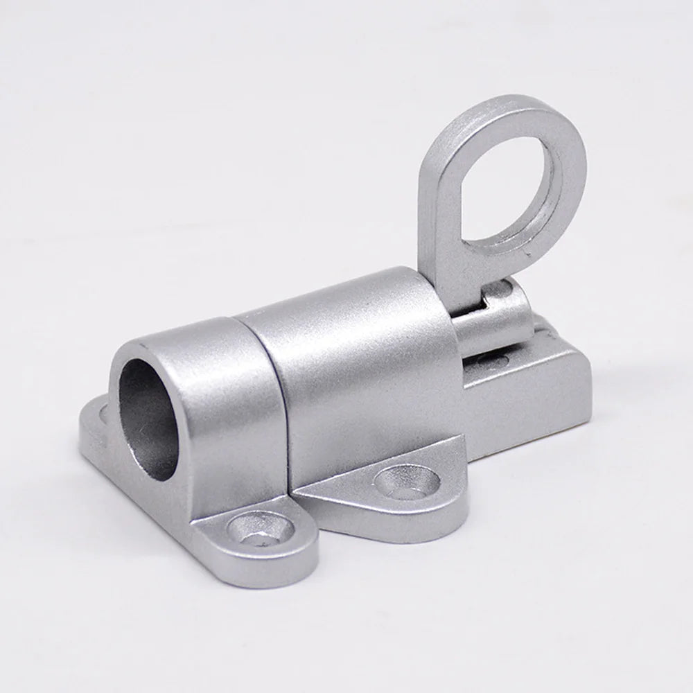 New Latch Bolt Garden Home Pull ring Bounce Gate Door Pull Ring Bounce Hardware Tool Useful Aluminum Alloy Screws