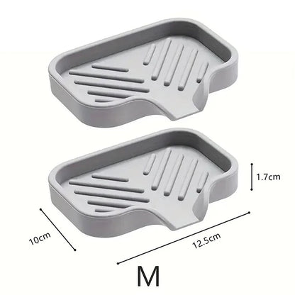 New Faucet Mat Kitchen Sink Tray, Soap Dispenser Sponge Drain Pad, Sink Splash Drying Mat, Countertop Storage Soap Tray