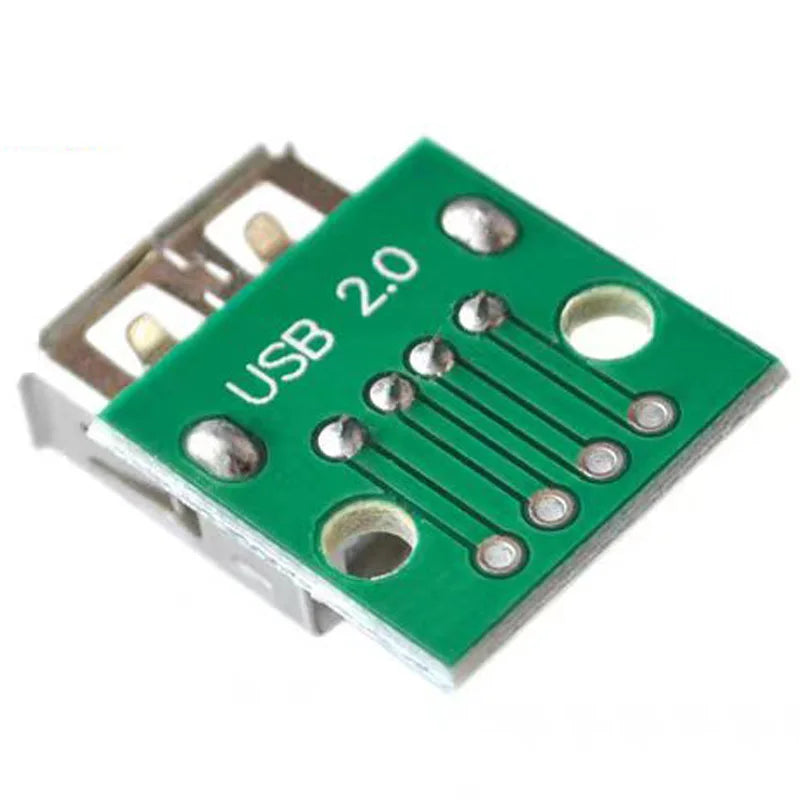 USB 2.0 Female Chassis Header to DIP 4-Pin Straight Adapter Board