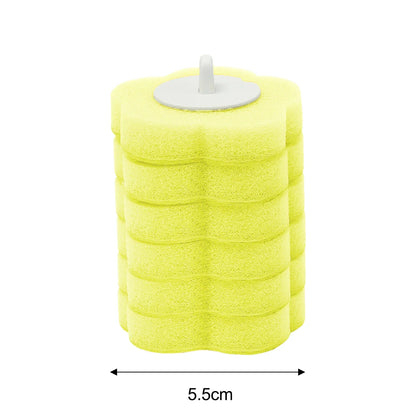 6/60PCS Disposable Toilet Brushes Heads Set Dissolving Deodorization Sponge Cleaning Pads Home Bathroom Cleaning Accessories