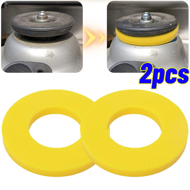 2pcs Silencer Pad Rubber Bushing Damper – Universal Front Strut Tower Mount Suspension Shock-Absorbing Bearing Washer for Bump Protection