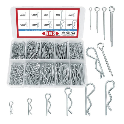 Stainless Steel Cotter Pin Set — Split Pin DIY Fasteners Kit for Electrical & Mechanical Projects