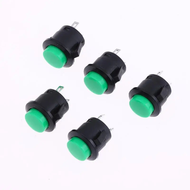 New 5/10Pcs Momentary Push Button Switch R13-507 16mm Round Switch 2Pins ON-OFF Self-res Panel Mounting