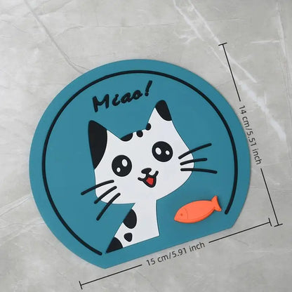 Sewer Floor Drain Cover Deodorizer Cat Frog Pattern Bathroom Silicone Seal Mat Deodorant Mat Kitchen Toilet Insect-Proof Mat