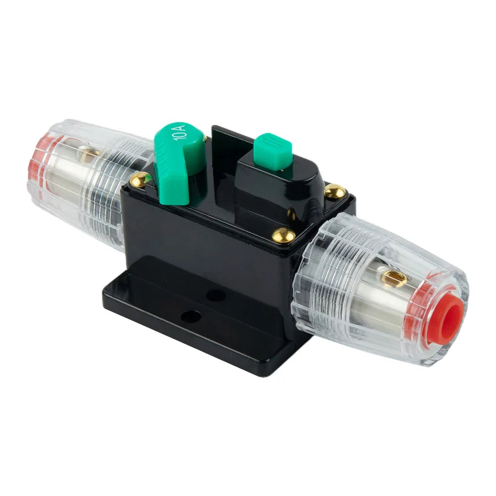 Car Boat 10A to 100A AMP Circuit Breaker Fuse Reset for 12V 24V 48V DC with Waterproof Housing and Manual Reset for Overload