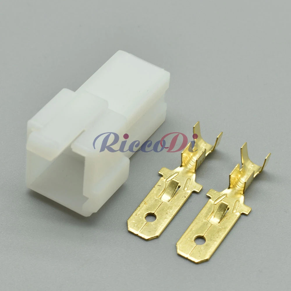 DJ7022A-7.8-11/21 2-Pin 7.8mm White Heavy Current Automotive Connector Male Female