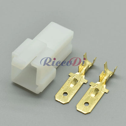 DJ7022A-7.8-11/21 2-Pin 7.8mm White Heavy Current Automotive Connector Male Female