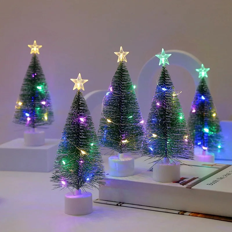 1/3PCS Christmas Tree Night Light Pine Needle String Lights Battery Powered for Home Desktop Decor New Year Party Gift Decor