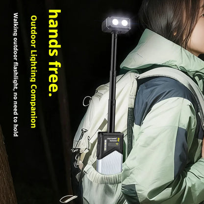 Portable Telescopic LED Work Light with Magnetic/Clip C Rechargeable Auto Repair Flashlight Red White Side Light Outdoor Camping
