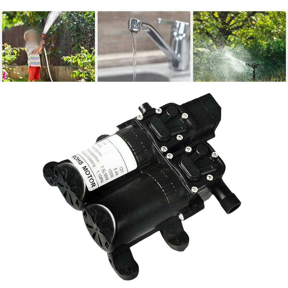 12V Electric Booster Pump — Self-Priming Water Pump for Garden Watering, Car Washer, Boat, Caravan &amp; Shower
